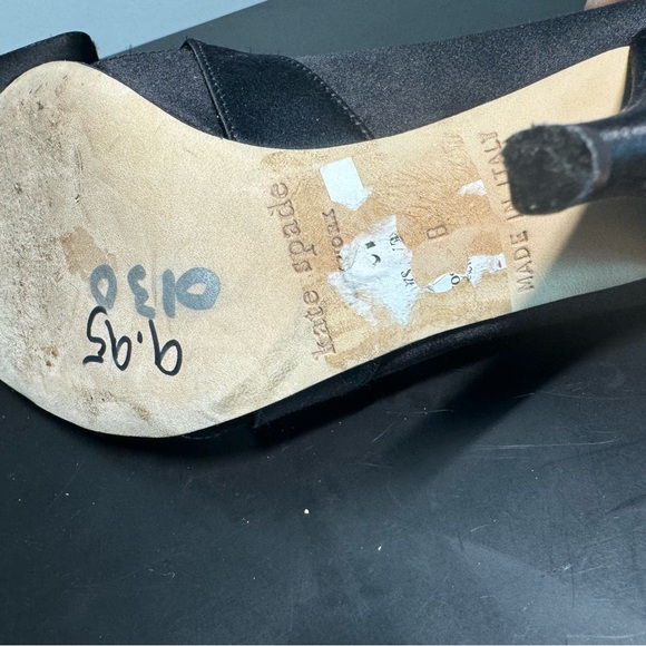 Kate Spade New York Shoe Black 4” Heel Satin Bow Detail Size - Picture 5 of 5